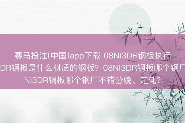 赛马投注(中国)app下载 08Ni3DR钢板执行什么标准？08Ni3DR钢板是什么材质的钢板？08Ni3DR钢板哪个钢厂不错分娩、定轧？