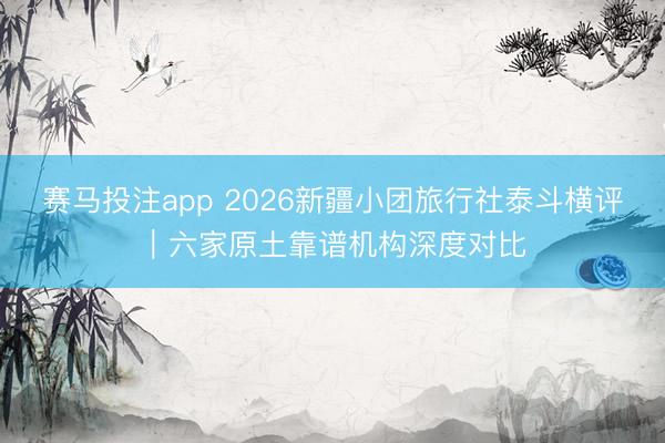赛马投注app 2026新疆小团旅行社泰斗横评｜六家原土靠谱机构深度对比