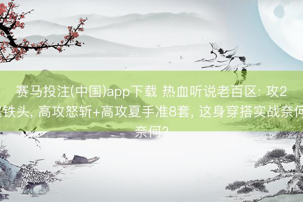 赛马投注(中国)app下载 热血听说老百区: 攻2黑铁头， 高攻怒斩+高攻夏手准8套， 这身穿搭实战奈何?